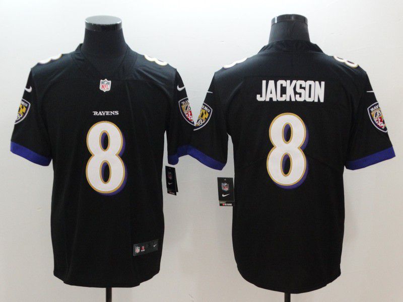 Men Baltimore Ravens #8 Jackson Black Nike Vapor Untouchable Limited NFL Jerseys->women nfl jersey->Women Jersey